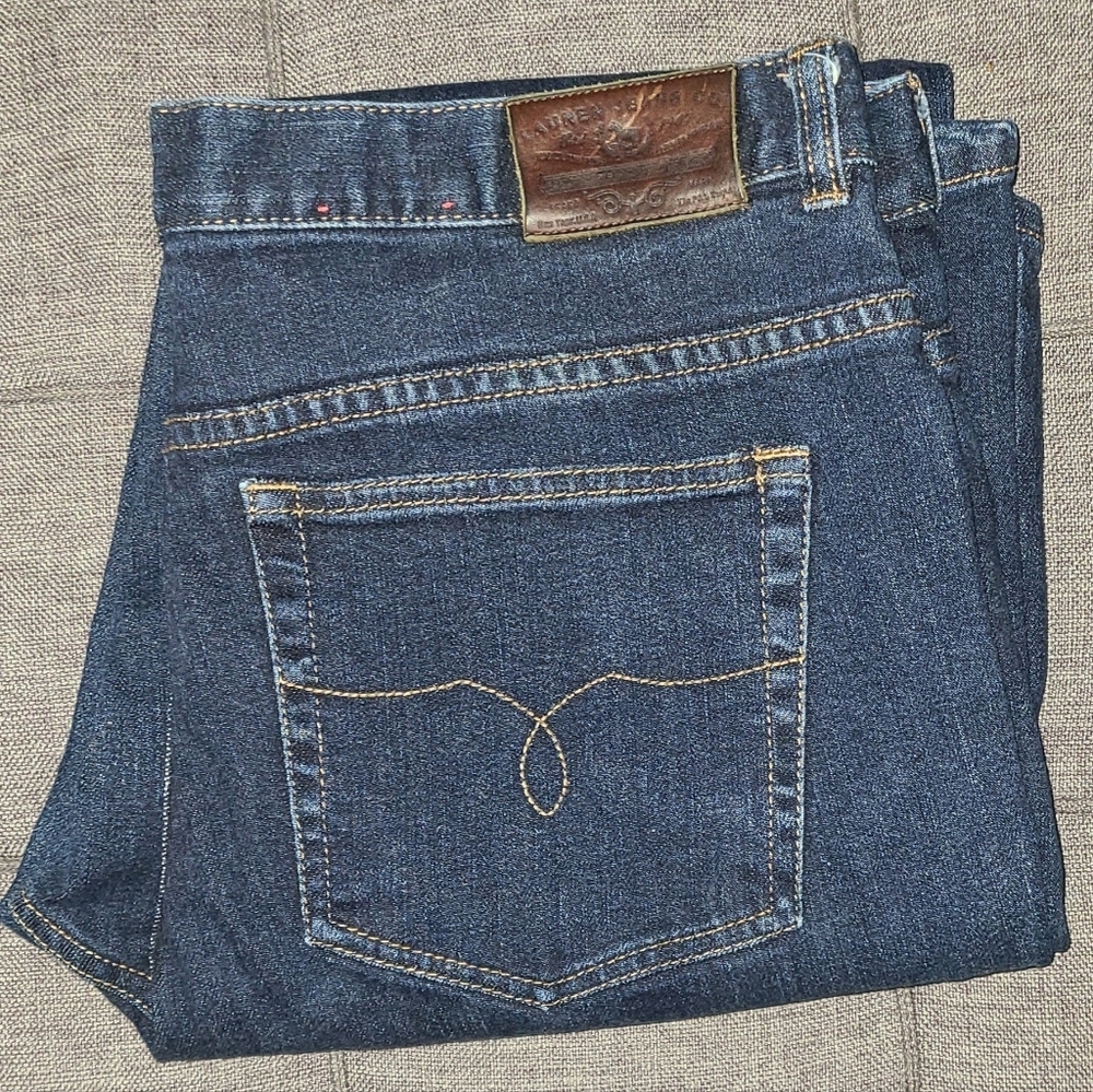 Lauren Jeans Co. Ralph Lauren classic bootcut denim jeans women's 14 Rise11" - Picture 14 of 16